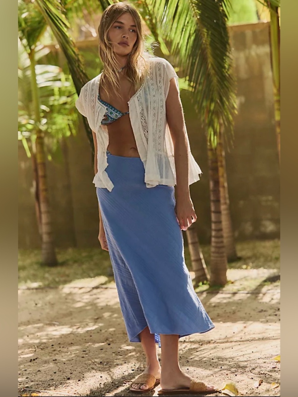Free people x free-est sunrise midi skirt M